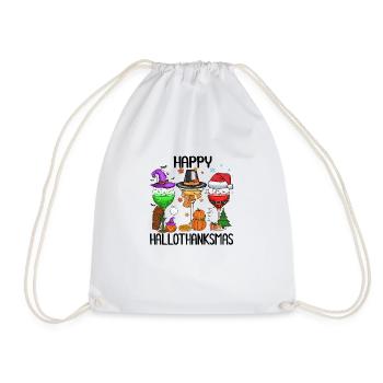 Happy Hallothanksmas - Sac de sport léger - blanc - Devant