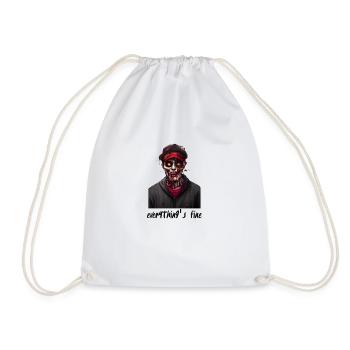 Everything s Fine - Drawstring Bag - white - Front