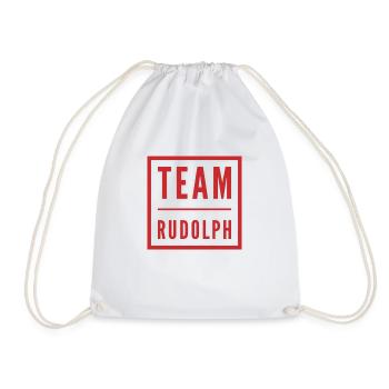 TEAM RUDOLPH Christmas Merry X-Mas : ) - Drawstring Bag - white - Front