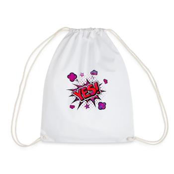 oui chante drôle pas de fille féminisme appliquer toujours - Sac de sport léger - blanc - Devant