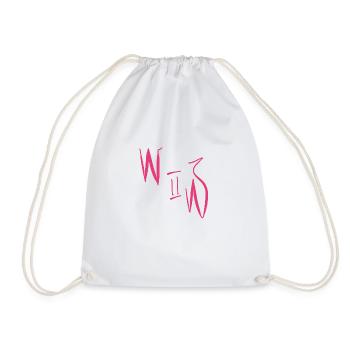Purple abstractness - Drawstring Bag - white - Front