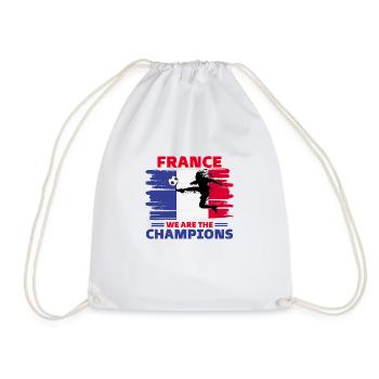 France Football 2022 supporter of France football - Drawstring Bag - white - Front