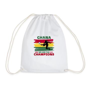 Ghana Football 2022 supporter of Ghana football - Drawstring Bag - white - Front