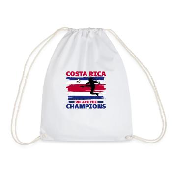 Costa Rica Football 2022 supporter Costa Rica - Drawstring Bag - white - Front