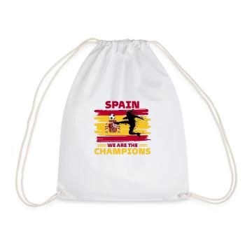 Spain Football 2022 supporter of Spain football - Drawstring Bag - white - Front