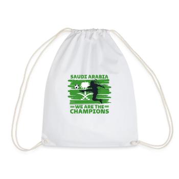 Saudi Arabia Football 2022 Saudi supporter - Drawstring Bag - white - Front