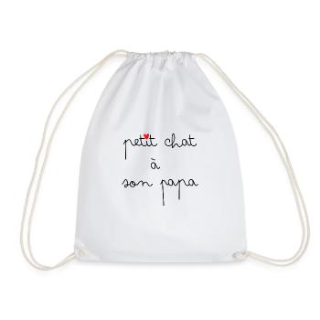 Petit chat à son papa - Sac de sport léger - blanc - Devant