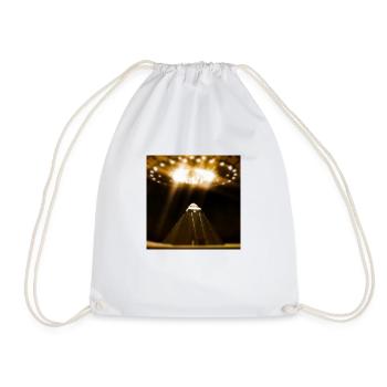 UFO landing on pyramid - Drawstring Bag - white - Front