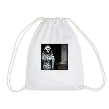 Spooky Alien - Drawstring Bag - white - Front