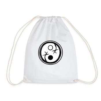 Yin Yang Signe Symbole Paix Heureux 2 - Sac de sport léger - blanc - Devant