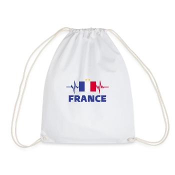 France Football 2022 battement de cœur France - Sac de sport léger - blanc - Devant