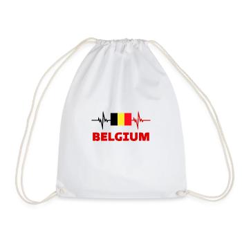 belgique Football 2022 belgique Heartbeat belgique - Sac de sport léger - blanc - Devant