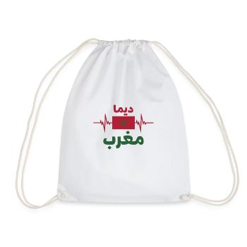 Maroc Football 2022 Maroc Heartbeat Maroc - Sac de sport léger - blanc - Devant