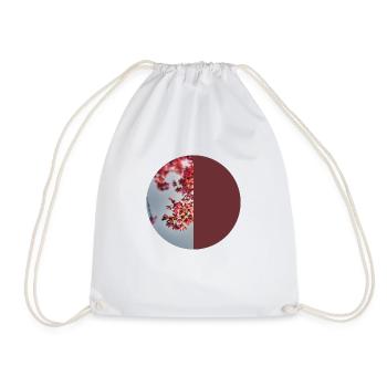 T-Shirt Blossoms Flowers Cherry Blossoms Gift Woman - Drawstring Bag - white - Front