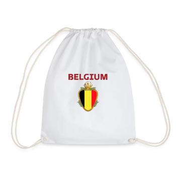 Belgium Football 2022 supporter of Belgium football - Drawstring Bag - white - Front
