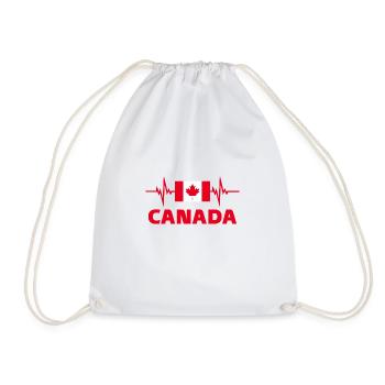 Canada Football 2022battement de cœur Canada - Sac de sport léger - blanc - Devant