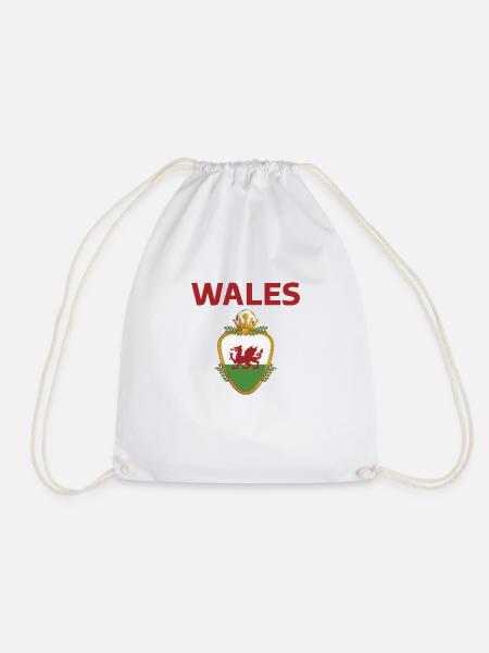 Wales Football 2022 Fans du pays de Galles - Turnbeutel - Weiß