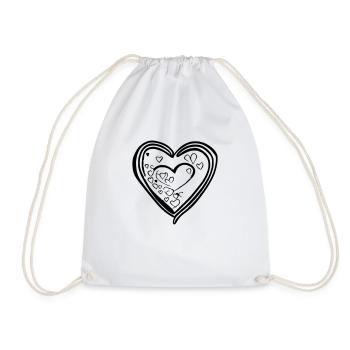 Symbole de coeur Amour Mignons Cœurs Rose Dessin Vecteur - Sac de sport léger - blanc - Devant