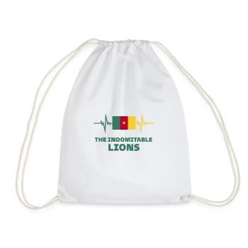 The Indomitable lions - Drawstring Bag - white - Front