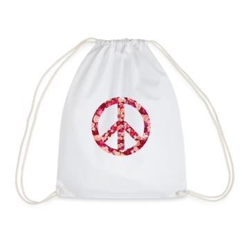 Signe de paix roses - Sac de sport léger - blanc - Devant