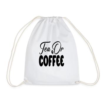 Tea or Coffee - Drawstring Bag - white - Front
