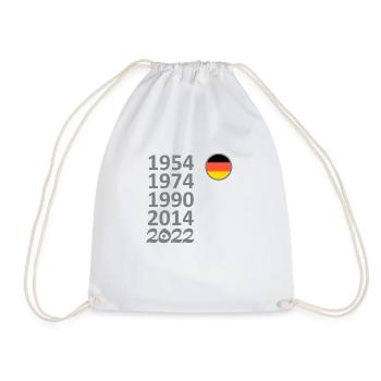Fußball, WM, 2022, Deutschland - Turnbeutel - Weiß - Vorne