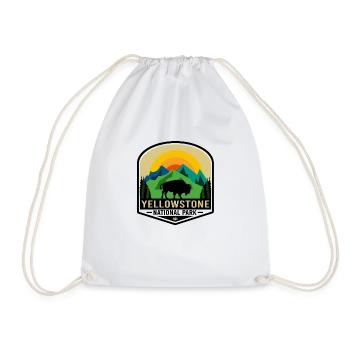 Yellowstone National Park - Drawstring Bag - white - Front