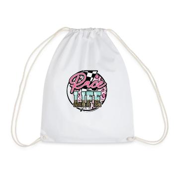 Race Life - Drawstring Bag - white - Front