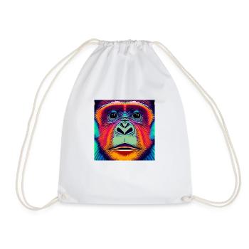 Illustration d’un portrait de chimpanzé - Sac de sport léger - blanc - Devant