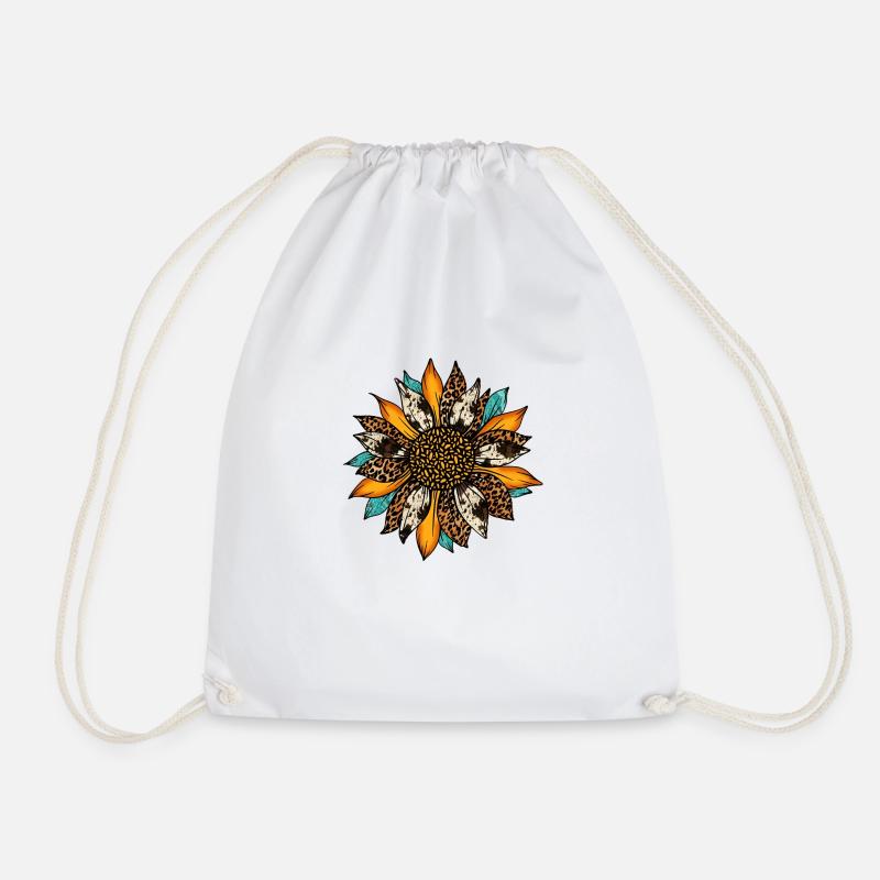 Léopard de tournesol - Sac de sport léger - blanc