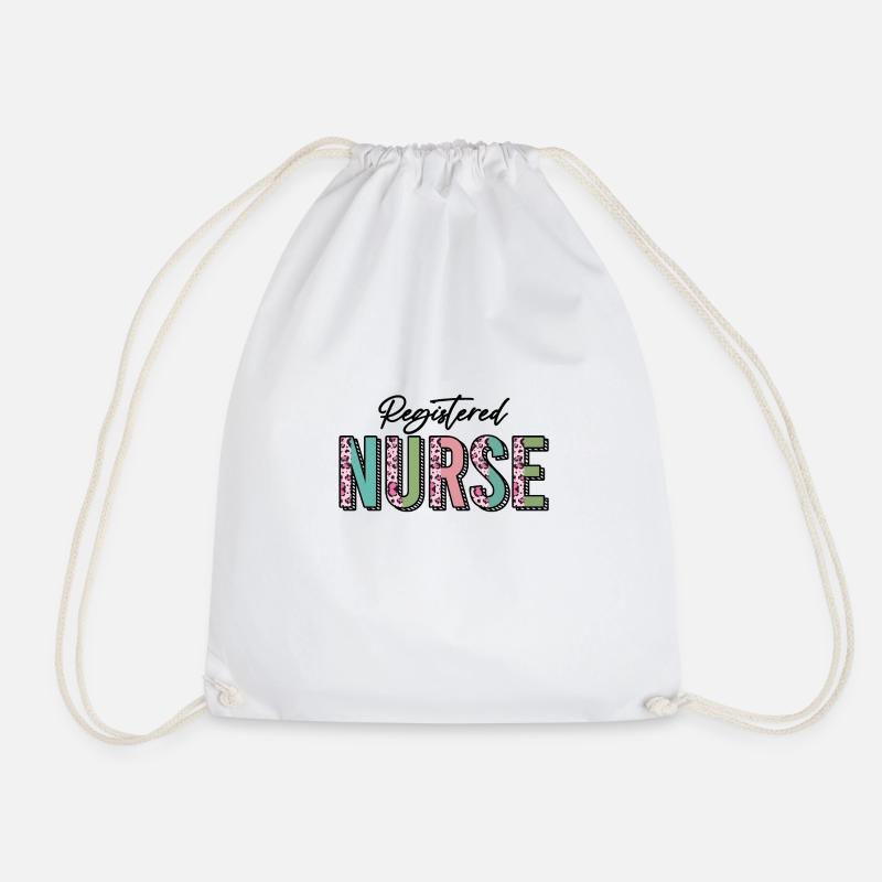 Registered Nurse - Drawstring Bag - white