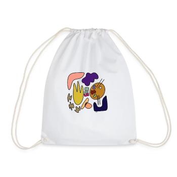 Simply Artsy - Drawstring Bag - white - Front