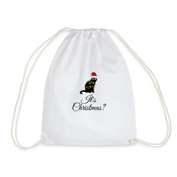 Cat Christmas - Turnbeutel - Weiß - Vorne