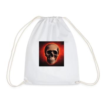 FireRage Skull - Drawstring Bag - white - Front
