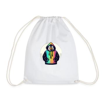 Pingouin avec pull coloré - Sac de sport léger - blanc - Devant