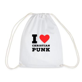 Ich liebe christlichen Punk - Turnbeutel - Weiß - Vorne