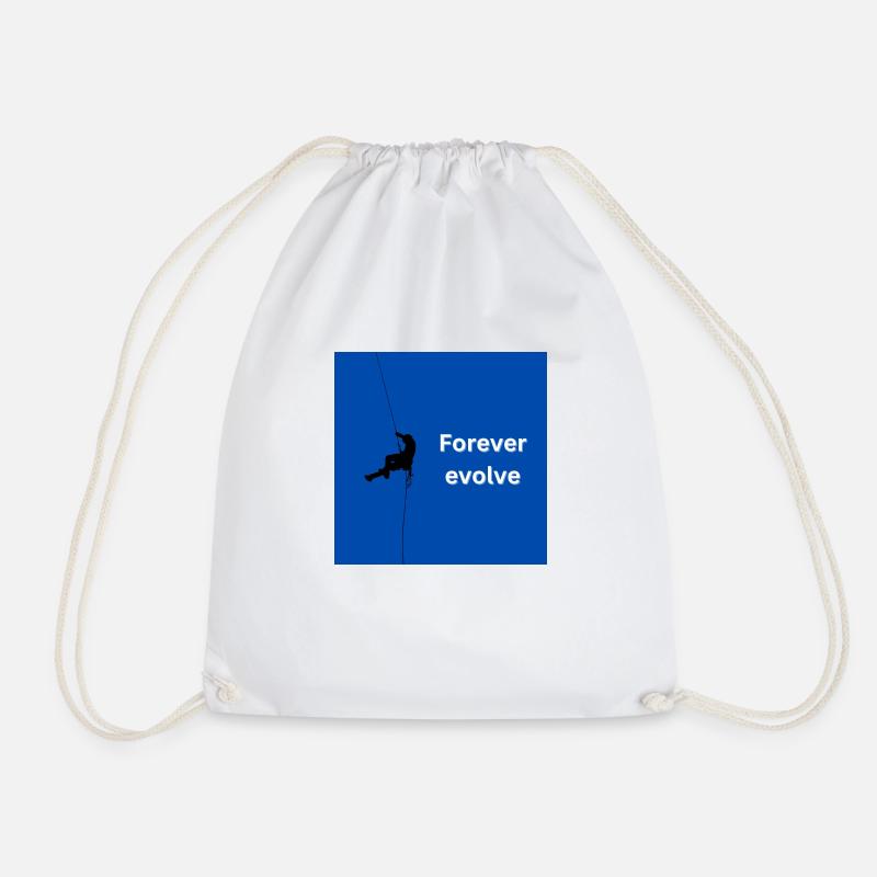 Forever evolve blue white - Turnbeutel - Weiß