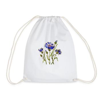 Flowers - Drawstring Bag - white - Front