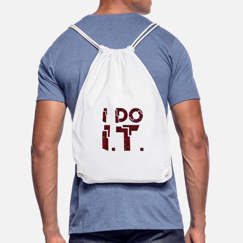 IT guy support geek computer computer geek i do it Drawstring Bag