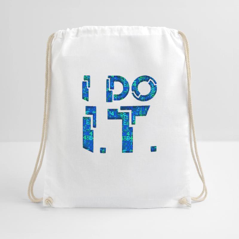 IT guy support geek computer computer geek i do it Drawstring Bag