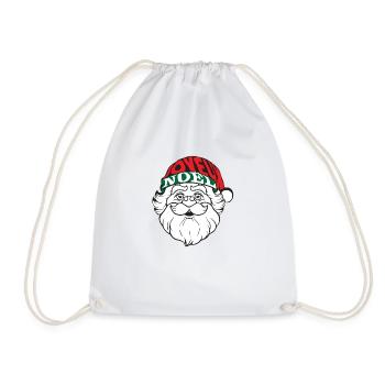 Père noël cool- joyaux noël - Sac de sport léger - blanc - Devant