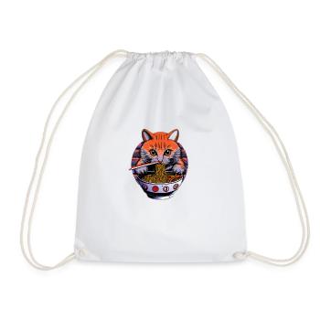 Le chat mignon aime la conception de nouilles ramen - Sac de sport léger - blanc - Devant