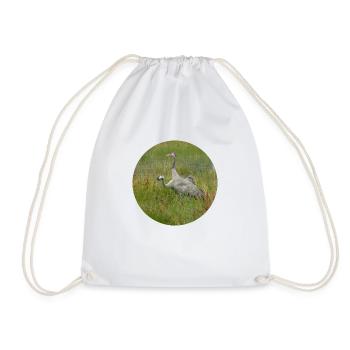 Cranes - Drawstring Bag - white - Front