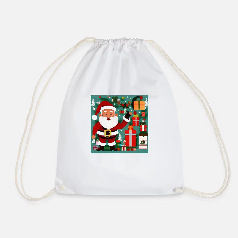 Weihnachtsmann - Turnbeutel - Weiß