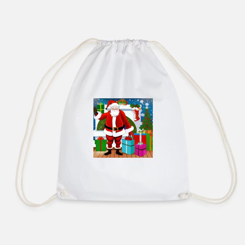 Weihnachtsmann - Turnbeutel - Weiß