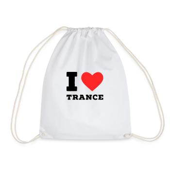 I love trance - Drawstring Bag - white - Front
