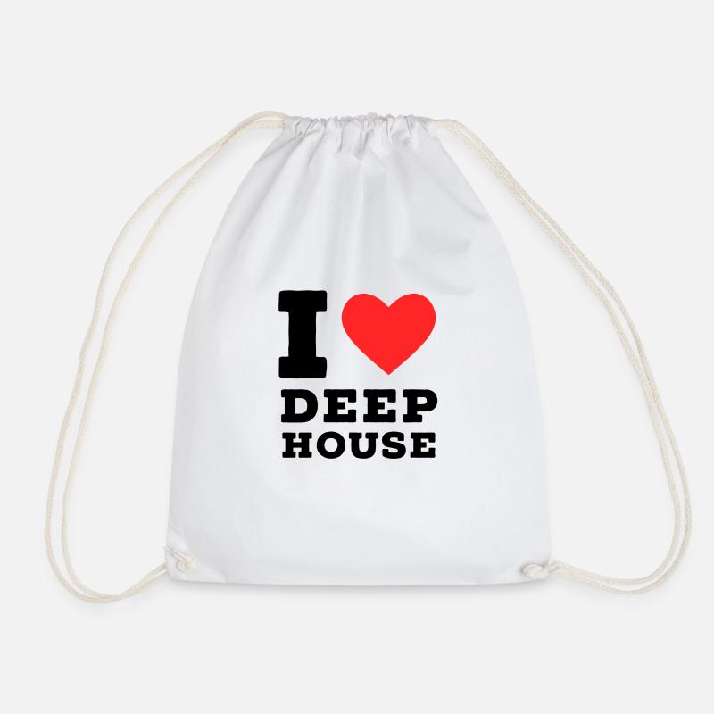 Ich liebe Deep House - Turnbeutel - Weiß