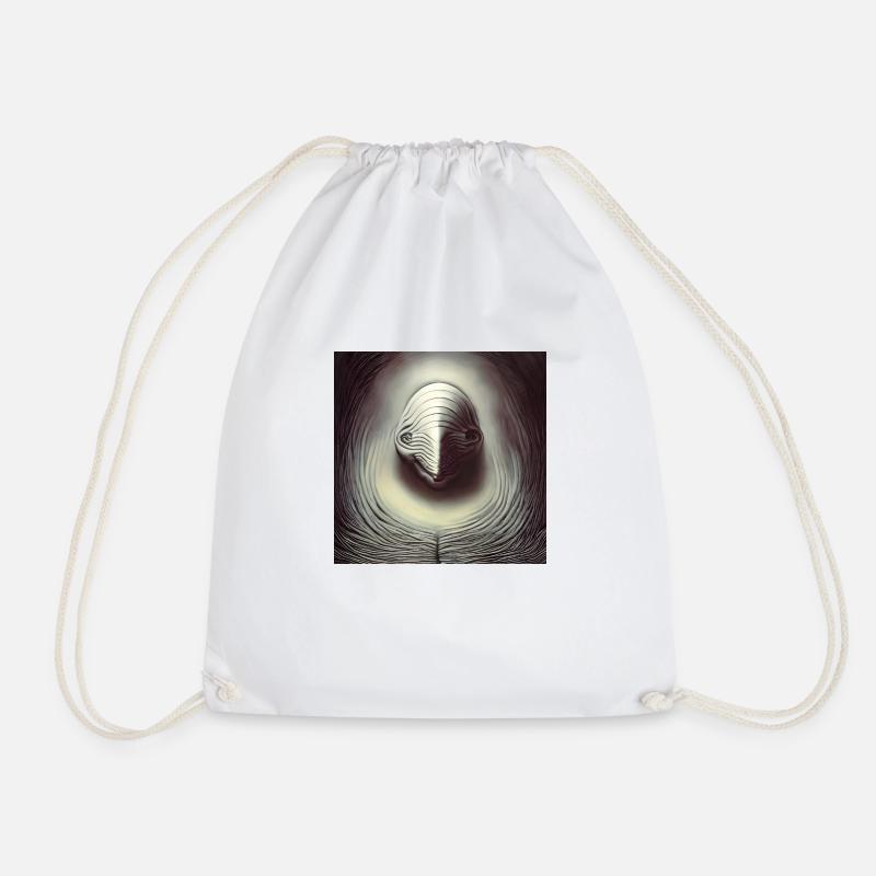 Heart Turtle - Drawstring Bag - white