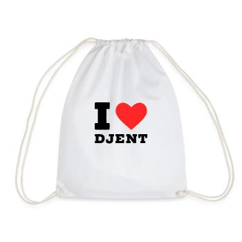I love djent - Drawstring Bag - white - Front