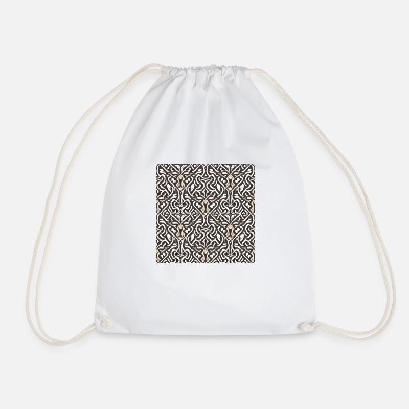 Ornament pattern - Drawstring Bag - white